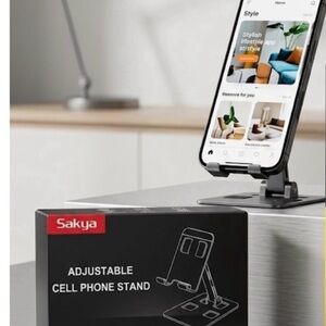 Foldable Adjustable Phone Stand for Desk, Portable Universal Cell Phone Holder